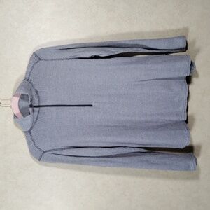 2/$10 05149 Woolrich gray cotton knit herringbone plaid sweater M